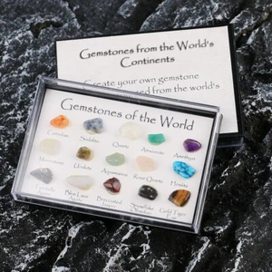 15pcs/Set Healing Crystal Natural Gemstone Reiki Chakra Collection Stone Kit Box - Picture 1 of 9