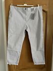 New M&S Chinos Size 20 With Tags Blue And White New Season