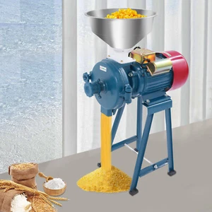 Molinillo Eléctrico Molino Grano Maíz Trigo Alimentación/Harina Seco Húmedo Cereal Máquina 2200W - Imagen 1 de 15