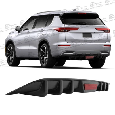 Difusor trasero 6 aletas parachoques labio divisor alerón ala para Mitsubishi Outlander Foto 1 de 4