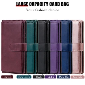 Luxury PU Leather Flip Wallet Case Phone Cover for Motorola G9 Plus Google 4A - Picture 1 of 18