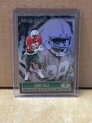 Jerry Rice 2022 Panini Chronicles Illusions Draft Picks Parallel #1 Devils/49ers - Image 1 of 2