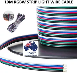 10M 5 PIN WIRE FLEXIBLE EXTENSION CABLE 18AWG RGBW LED STRIP LIGHTS 5050 AU - Picture 1 of 3