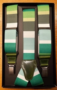 Bretella Multicolor C in 36 mm con inserti pelle - 100% Made in Italy - Photo 1/4