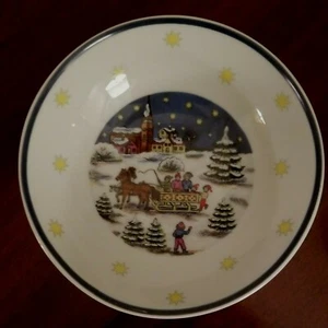 Rare Vintage AK Kaiser Germany Winter Scene Candy Nut Trinket Dish Motiv 4 #80 - Picture 1 of 5