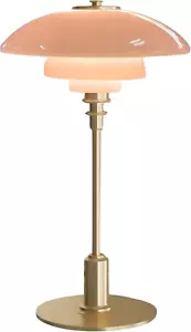 Modernist Table Lamp, Bauhaus Style Decorative Bedside Table Light with Glass La - Picture 1 of 9