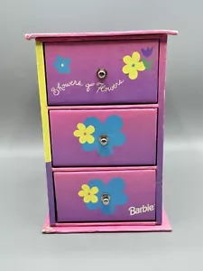 1998 RARE Vintage Mattel Barbie Drawer Chest Jewelry Box Showers of Flowers - Picture 1 of 12