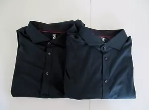 MRSP$175 Nuova maglia DESOTO uomo manica lunga slim fit blu navy camicia cotone XXL - Foto 1 di 12