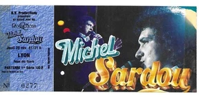 RARE / TICKET BILLET DE CONCERT - MICHEL SARDOU : LIVE A LYON ( FRANCE ) 1981 - Bild 1 von 1
