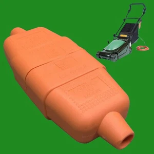 4x 10A Naranja Exterior 3 Clavija Cable Acoplador Macho Mujer Enchufe Conector - Imagen 1 de 4