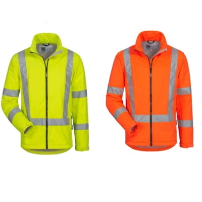 Elysee Warnschutz Softshelljacke Warnjacke gelb orange Reflexstreifen S-XXXXL - Bild 1 von 3