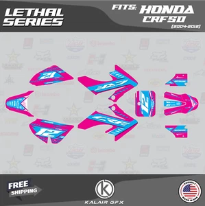 Kit Gráficos para Honda CRF50 (2004-2012) o (2013+) Serie Lethal - Magenta - Imagen 1 de 4