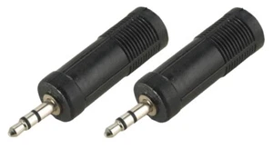 2 x Kopfhöreradapter - Klinkenstecker 3,5mm / Buchse 6,3mm - Picture 1 of 1