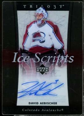 David Aebischer Card 2005-06 Upper Deck Trilogy Ice Scripts #ISDA  - Image 1 of 2