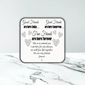 Hermosa montaña rusa Good Friends Great Friends True Friends Forever regalo Navidad - Imagen 1 de 1