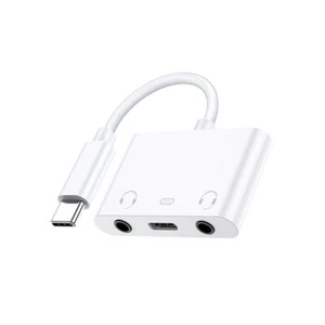 Multi-Port Typ-C USB 3,5mm Audio Słuchawki Głośnik Mikrofon Live-Streaming Adapter s - Zdjęcie 1 z 15