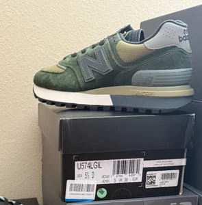 DS 100% Authentic New Balance Stone Island x 574 Legacy Dark Green U574LGIL 5.5 - Picture 1 of 6