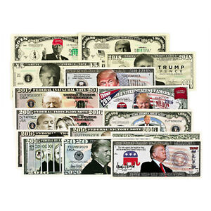 Set of 15 diff. ultimate fantasy paper money USA President Donald Trump