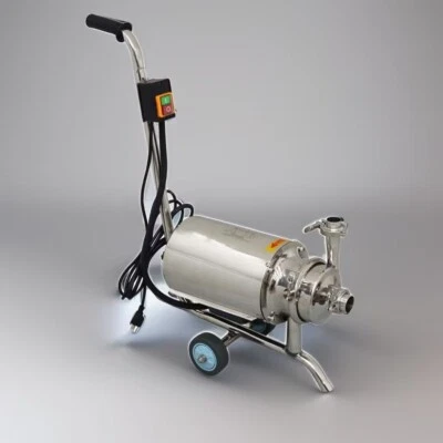 3t/h Portable Centrifugal Pump Food Grade Sanitary Beverage Pump Stainless 110V - Image 1 of 4