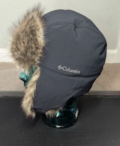 Columbia Faux Fur OD Brown Fleece Lined Trapper Hat Size S/M EUC - Picture 1 of 6