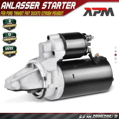 Anlasser Starter 2,0 KW für Ford Transit Ducato 250 Citroën Jumper Peugeot Boxer - Bild 1 von 4