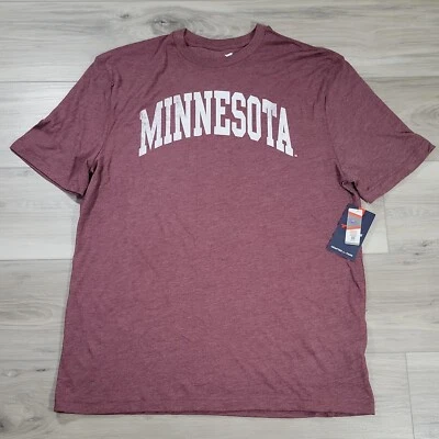 Minnesota Golden Gophers T-Shirt Men's Large Maroon Throwback 2-Hit Tri-Blend - Image 1 of 4