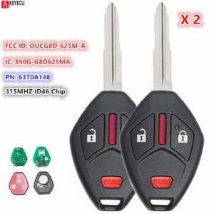 2X para Mitsubishi Outlander i-MiEV Cabezal Remoto Llavero 3 Botones FCC:OUCG8D-625M-A - Imagen 1 de 5