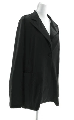 无品牌女式商务夹克长袖黑色 2XL 码 — 第 1/3 张图片