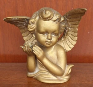 Antigua figura de querubín Angel Putti de cerámica de colección - Imagen 1 de 10