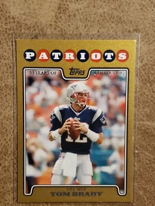 2008 Topps Gold Tom Brady /2008 no 328 New England Patriots 2007 MVP SP READ - Picture 1 of 3