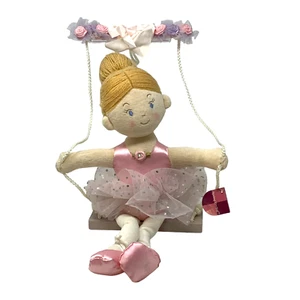 RUSS Ballerina on Swing Blonde Doll Plush with Tag Pink Tutu Hanging Girls Decor - Picture 1 of 8