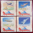 LOT DE 4 BUVARDS - BISCOTTES MAGDELEINE - AVIATION - ILLUSTRATEUR GÉO HAM -