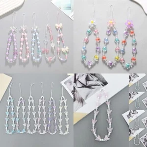 Zum Selbermachen Handy Kette Perlen Handschlaufe Schleife Handy Hülle Schlüsselband Charm Anhänger - Bild 1 von 44