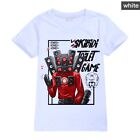Skibidi Toilet Man YouTube T-Shirt Kids Boys Short Sleeve Casual T-shirt Top UK