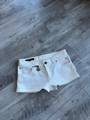 Gucci vintage logo cotton Y2K mini white shorts Size: 40 - Image 1 of 4