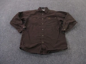 Carhartt Jacket Mens M Brown Canvas Flannel Lined Barn Country Workwear Snap - Picture 1 of 11