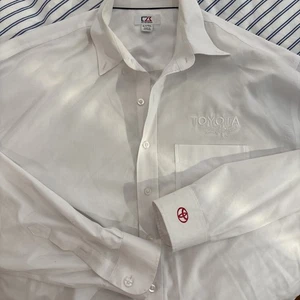 Toyota Racing Embroidered White Button Up Shirt XL Tall Men's - Picture 1 of 7