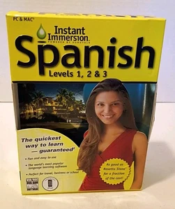 Instant Immersion • Spanish Levels 1, 2 & 3 • PC & MAC Learning Software - Picture 1 of 4