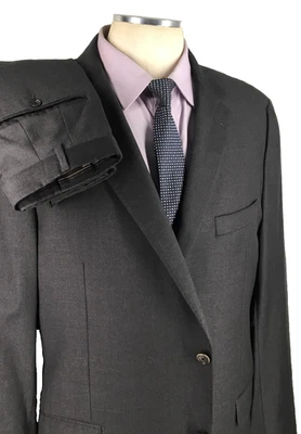 48L Hickey Freeman EE. UU. Beacon Hombres 2 Botones Lana Pura Traje Lápiz Gris Pantalones 42 Foto 1 de 4