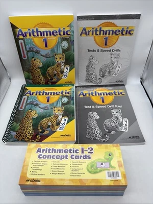 Abeka Arithmetic 1 Student WorkText, Test, Teacher & Concept Card 1st Grade Math - Image 1 of 4