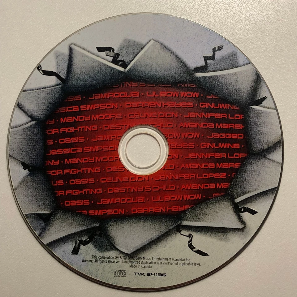 Various Artists Pop Hits 2002 Compilation CD Sony TVK 24136 Made in Canada - Image 1 of 1