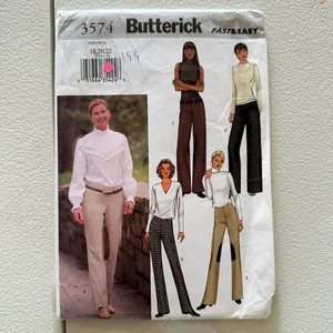 Butterick 3574  Sewing Pattern Pants Sz 18–22 Straight Leg Tapered Below Waist - Picture 1 of 7