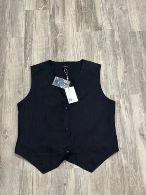 Quince 100% European Linen Vest in Black Womens Size Medium NWT - Image 1 of 4
