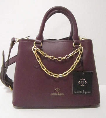 Bolso de mano/cartera Nannette Lapore Valle bandolera púrpura fontanería nuevo con etiquetas Foto 1 de 4