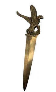 Vintage Cast Brass Peregrine Falcon Letter Opener - Picture 1 of 3