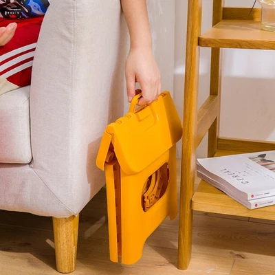 (Yellow)Folding Step Stool Portable Strong Space Saving Plastic Footstool For Ad - Image 1 of 4