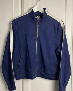ME+EM Frotteejacke Reißverschluss Damen Größe UK 10 Blau Sweatshirt Sport Luxe - Bild 1 von 9