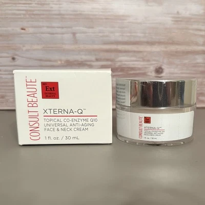 Crema facial y cuello Consult Beaute Xterna-Q enzima tópica Q10, nueva en caja sellada, 1 oz Foto 1 de 4