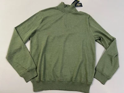 Polo Ralph Lauren Med  Wool Blend 1/4 Zip Performance Pullover Sweater NWT - Image 1 of 4
