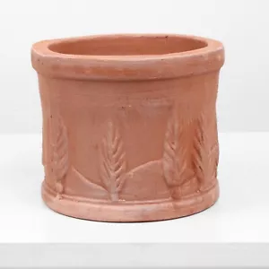 Kleine runde Terrakotta Vase - Gartendeko Topf - handgefertigt - 15 cm/5,9" - Bild 1 von 5